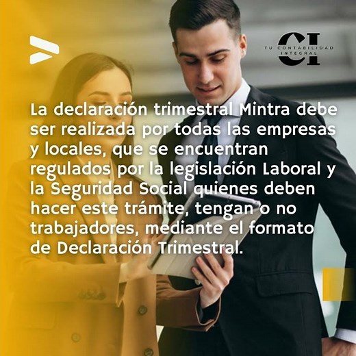 ¿Quiénes deben realizar la declaración trimestral Mintra?