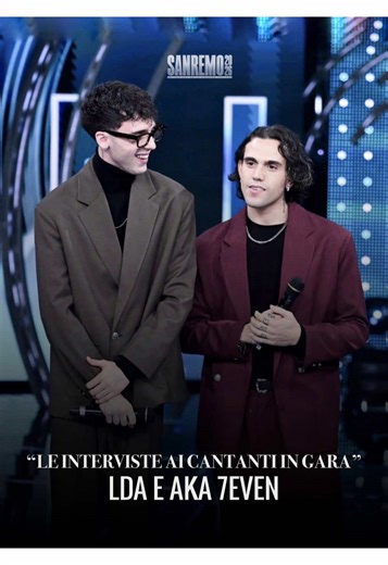 Lda e Aka 7even in gara a Sanremo 2026 💐 raccontano il significato del loro brano “Poesie Clandestine” e l’emozione di ritornare sul palco dell’Ariston qualche anno dopo. @SanremoRai - “Le interviste ai cantanti in gara” #aka7even #lda #sanremo #sanremo2026