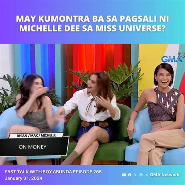 #FastTalkWithBoyAbunda #Highlights: Madalas ba nag uutangan sina Rhian Ramos, Max Collins, at Michelle Dee? Sino sa dalawa ang nangontra sa pagsali ni Michelle sa Miss Universe? #FTBARhianMaxMichelle January 31, 2024 | GMA Network