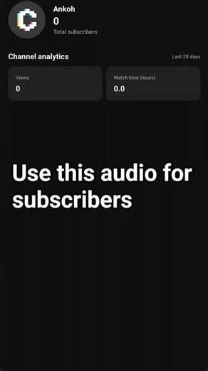 use this audio for subscribers #subcribemychannel #subcribe #subviews