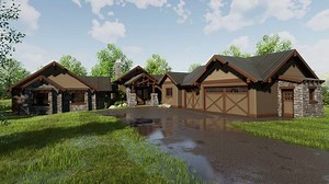 The Sawtooth Timber Home Kit | Ranch-Style | 3000 Sq Ft
