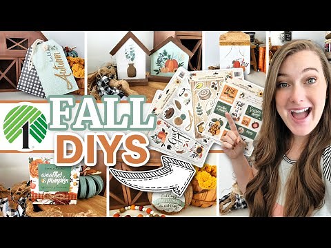 RUN To Dollar Tree & Grab Their Fall WINDOW CLINGS To Make These GORGEOUS Fall Decor DIYS In 2022!