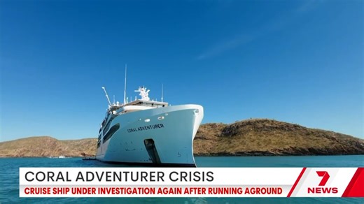A troubled cruise ship which left a passenger to die on a remote Queensland Island is again being scrutinised by federal authorities. Transport investigators launched another probe in the Coral Adventurer as 80 passengers and 43 crew have been left stranded on board. | 7NEWS Brisbane