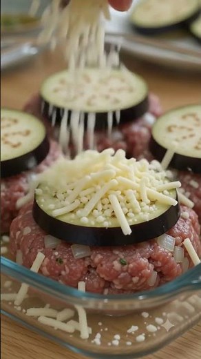 🍆 Cheesy Eggplant Beef Bake