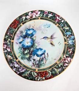 Lena Liu's Violet-Crowned Hummingbird Collectible Vintage Plate
