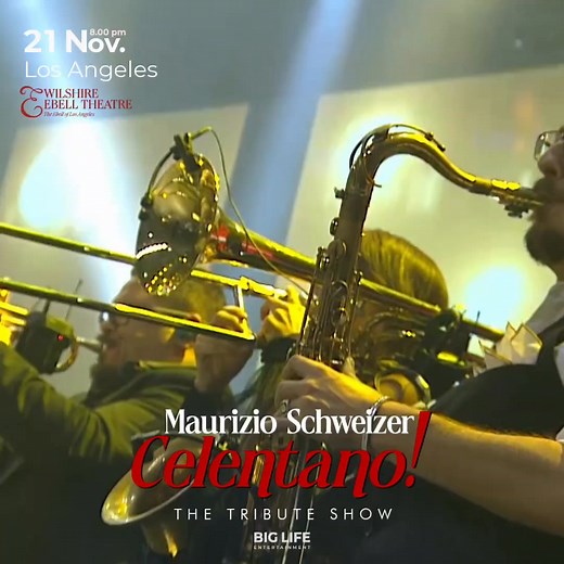 🇮🇹 Los Angeles — Let’s Celentanize! On November 21, the legendary Celentano Tribute Show lands in LA at the beautiful Wilshire Ebell Theatre. 🎤 Maurizio Schweizer brings Adriano Celentano’s voice, style and magic to life — with a full 11-piece live band, 5 costume changes, and all the hits you love. 🎶 Timeless Italian classics 🎭 Theatrical performance 💃 Pure retro passion 📍 Wilshire Ebell Theatre 📅 November 21, 2025 | 🕗 8:00 PM 🎟 Tickets from $55 → showimpulse.com/tour/celentano ✨ Don’