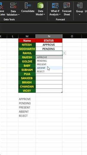 Excel Me Data Validation Kaise Kare? #excel #exceltips #shorts