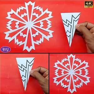 Today i will show you how to make paper snowflake step by step. paper snowflakes making instruction.Very easy and simple snowflake tutorial. | Creative Art & Craft Ideas