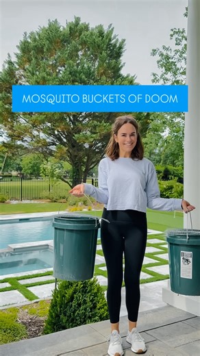 Christina Marcellino on Instagram: "Tired of being a mosquito magnet? Let’s fix that. 🦟 Buckets of Doom are back after going viral last year—because they actually WORK! They’re cheap, easy to make, and safe for pets and pollinators. 🪣 Comment BUCKET and I’ll DM you a link with supplies + printable instructions! ⚡️How they work: Yard debris stews in a 5-gallon bucket, creating the perfect spot for mosquitoes to lay their eggs. But the mosquito dunk steps in before the larvae ever make it to adu
