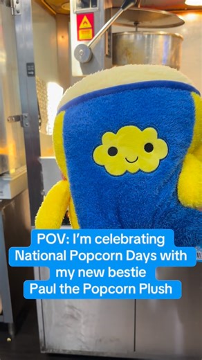 Meet Paul the Popcorn Plush. 😍🍿 You can get your very own Cineplex exclusive BumBumz at participating theatres this #NationalPopcornDays weekend. While supplies last! | Cineplex
