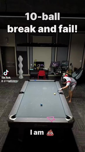 Epic 10 Ball Break and Fail in Billiards
