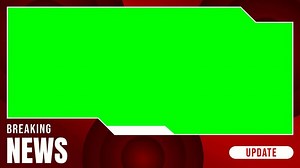 Breaking News frame Update News 4K with Green Screen Background with frame red