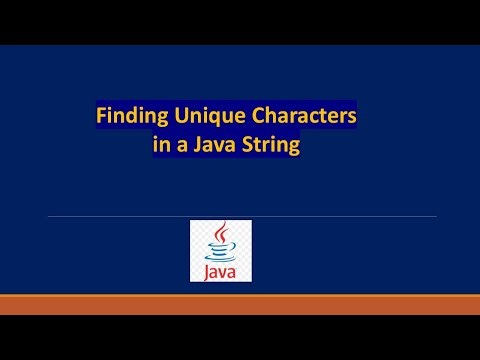 Finding Unique Characters in a Java String #java #javainterviewquestions #javaforbeginners