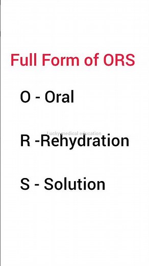 #ORS #Full formof ors