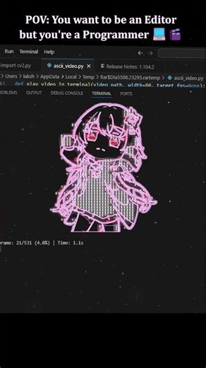 POV: You want to be an editor but you’re a programmer So instead of editing a video you coded it