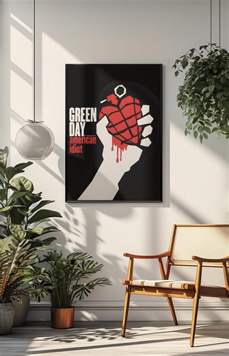 Green Day Black & White Band Poster | Pop Punk Rock Wall Art | 90s Alternative Music Print | Y2K Aesthetic Rock Band Decor | Man Cave Gift - Etsy