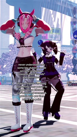 NO ROOM FOR JEALOUSY HERE! qt in the back is @Mika 💜 mmd creds dc - new jeans effects - raymmd stage - kanbara-naiki #vtuberfunny #streamerclips #vtuber #mmd #envtuber