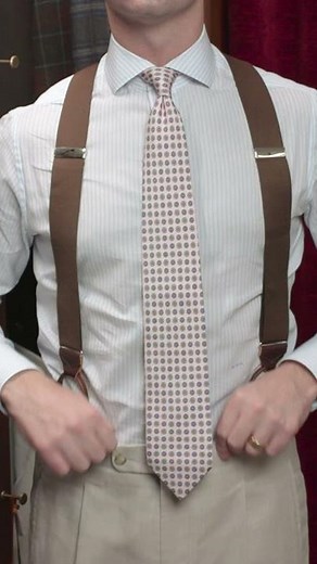 How To Put On Suspenders [Step-by-Step] #shorts