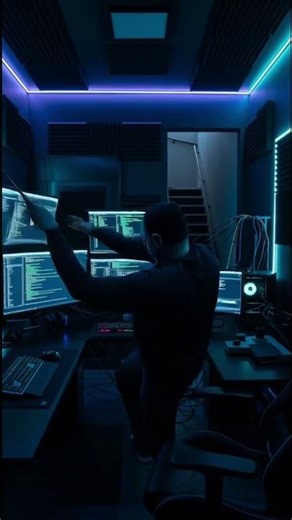 This underground hacker room is insane 💻😱Watch the full transformation