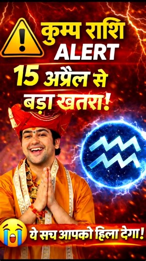 कुम्भ राशि ⚠️ 15 अप्रैल 2026 से बड़ा खतरा! ये सच्चाई सुनकर रो पड़ोगे 😭 Kumbh Rashi Today #rashifal
