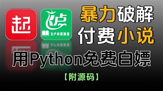 【2026最新】一分钟暴力破解白嫖各平台VIP付费小说资源，无需下载安装！一步实现小说自由，教你用Python看小说，代码可分享！