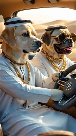 Dune Dash Besties 🐕🐾 | Golden Retriever & Pug Living Their Best Desert Life