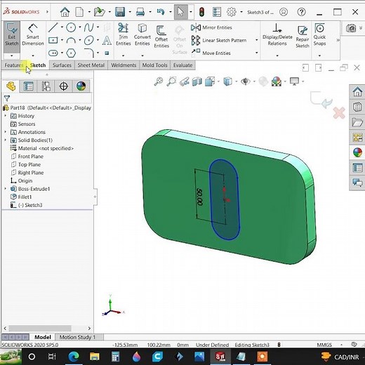SolidWorks Tips | How to Extrude Offset from Sketch Plane?