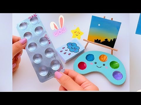 DIY Painting Canvas Set | Cute Mini Canvas Painting Ideas | Easy Art Tutorial for Beginners