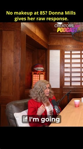 Donna Mills on showing her bare face 🎙️💄#shorts