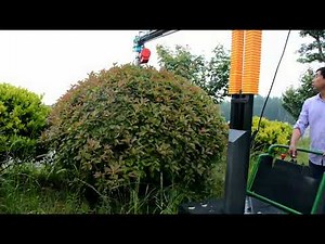 automatic trimming machine for round shrubs like boxwood
