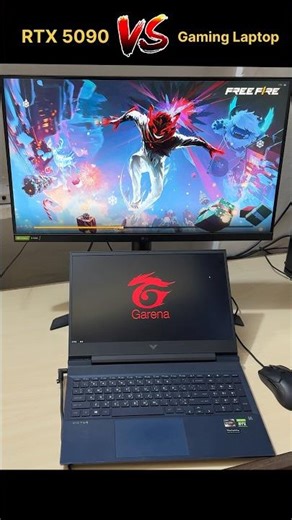 RTX 5090 vs Gaming Laptop 😈 RTX 3050 vs SAMSUNG S24 vs S23 vs S22 #shorts #freefire #rtx5090 #pc