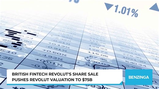British Fintech Revolut's Share Sale Pushes Revolut Valuation To $75B