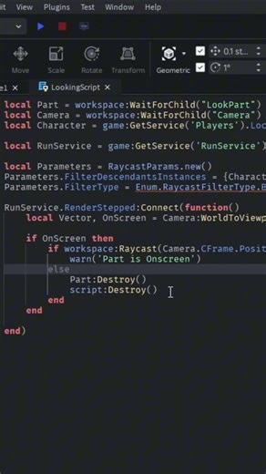 How To Make a "On-Screen" Detector in Roblox Studio #roblox #tutorial #robloxstudio #coding