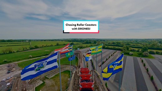 FPV Drone - Chasing Roller Coasters - Tayto Park Theme Park 🎢 #fpv #dji #gopro #fpvfilming #api #aerialfilming #taytopark #themepark #rollercoaster