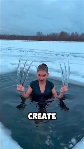 Ice and Snow Spirit Girl Creates Amazing Models from Ice ❄️ #shorts