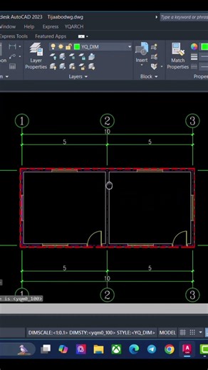 Autocad with Yqarch plugin tutorial 25 #autocad #autocadblocks #architecture #autocad2021