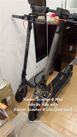 Xiaomi Scooter 6 Max side by side with Xiaomi Scooter 4 Lite (2nd Gen)