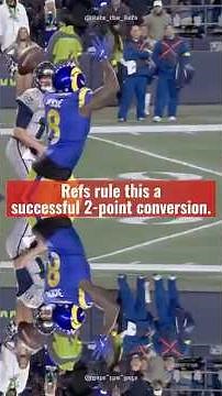 Refs rule this as a Seahawks successful 2-point conversion. Seattle Seahawks vs. Los Angeles Rams