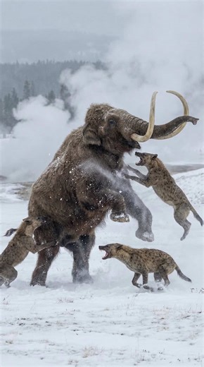 What if massive prehistoric wolves entered Yellow Stone?