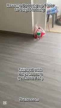 Replace hollow popping up tiles with Vinyl flooring at Living Singapore. #floorrepair
