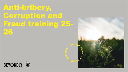 Anti-bribery, fraud and corruption annual training