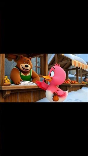 Crying Penguin Gets Help from a Tiny Duck 🐧💔 #Shorts #cartoon