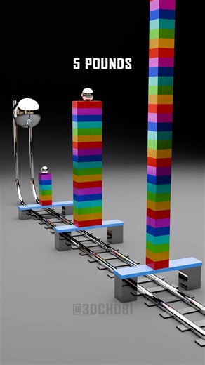 Satisfying Colorful Cubes Collapse by unique track system for different weight impacts #relaxing