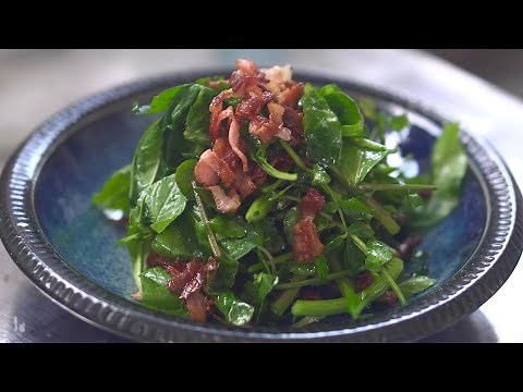 クレソンとルッコラのカリカリベーコンサラダの作り方 | 簡単レシピ