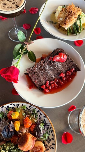 Halcyon on Instagram: "Dive into romance where the ocean meets the shore this Valentine’s Day at Ocean & Acre! Pop some bubbly and savor the moment with their classic menu PLUS chef’s special features: Surf & Turf, hanger steak with bacon-wrapped scallops, and Pecan Crusted Trout in white wine beurre blanc. Finish your evening with a decadent Black Forest Chocolate Layer Cake. Starting the celebration early? They’ve got you covered with brunch too! Book your table now at oceanandacre.com 💕 . . 