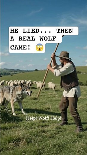 The Boy Who Cried Wolf 🐺 | Never Tell Lies! #Shorts#reels #viral #trending #anime #ai