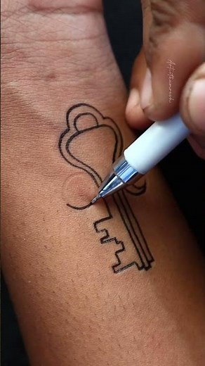 Amazing key trick tattoo idea for making tattoo 😱😱😱