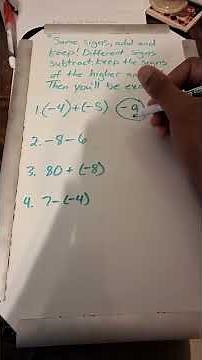 Easy Way to Add/Subtract Negative Integers! #education #mathematics #math