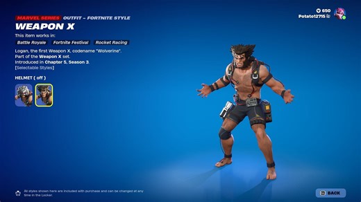 How to get Weapon X (Wolverine) skin in Fortnite