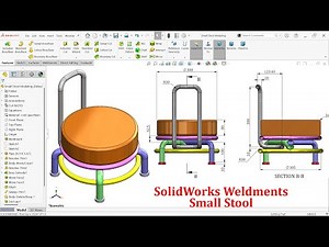 SolidWorks Weldment Exercise Small Stool